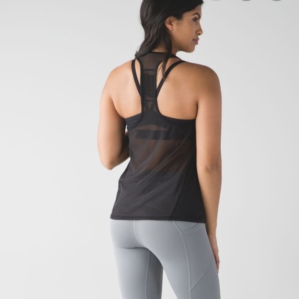 Lululemon Black Sunshine Salutation Tank Black M